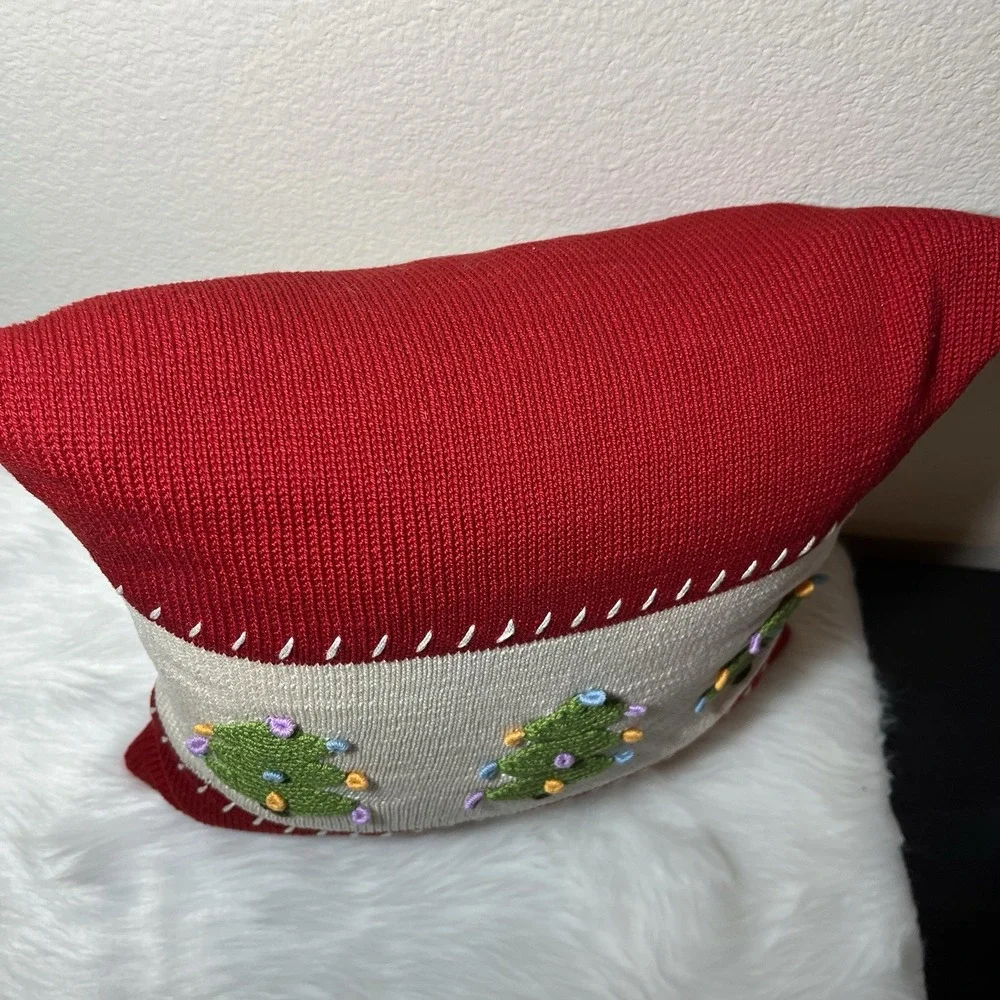 Melange Sweater‎ Knit Throw Pillow Home Decor Christmas Crochet 14 Inch Square